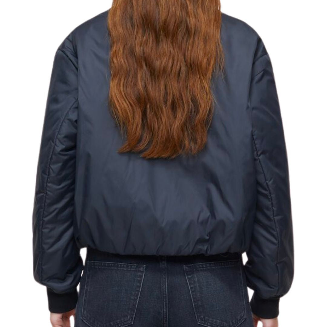 Short Bomber Jacket in Black