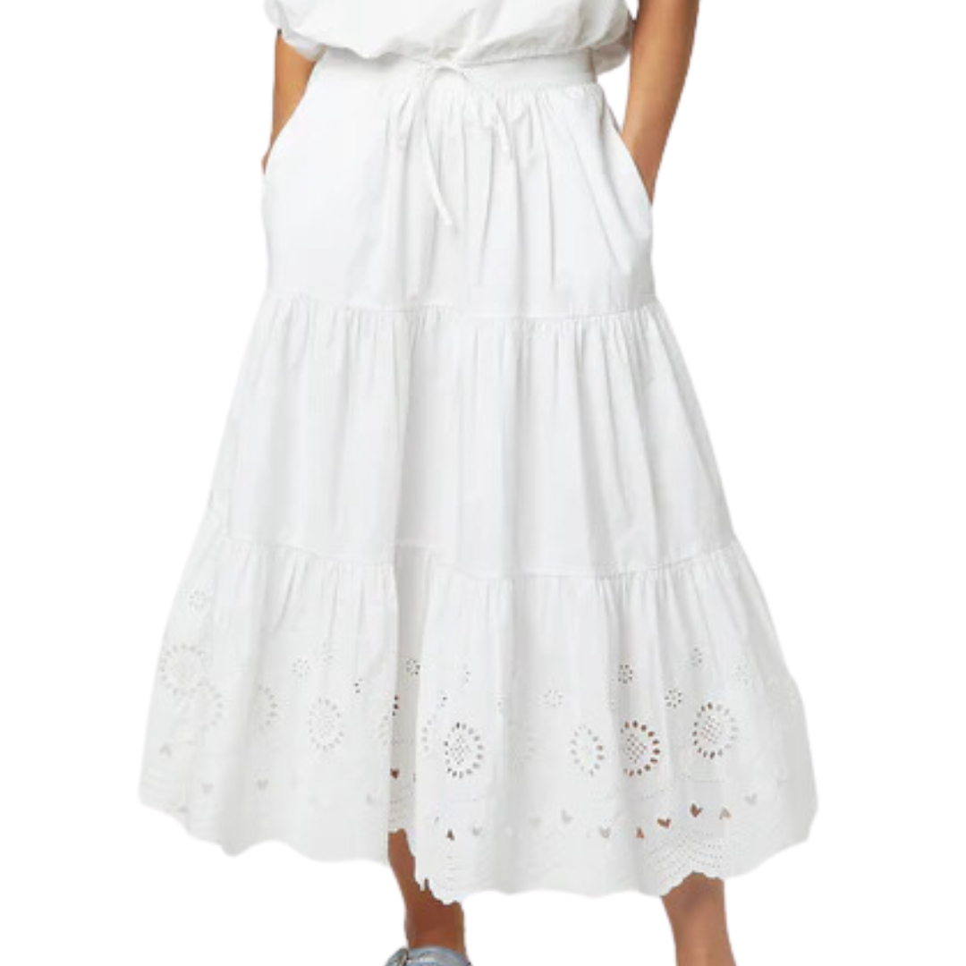 Gabrielle Eyelet Maxi Skirt