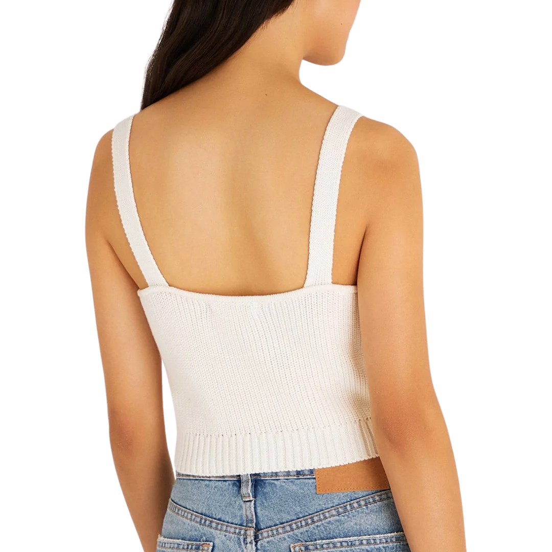 Elsa Rib Sweater Knit Cami in Sandstone