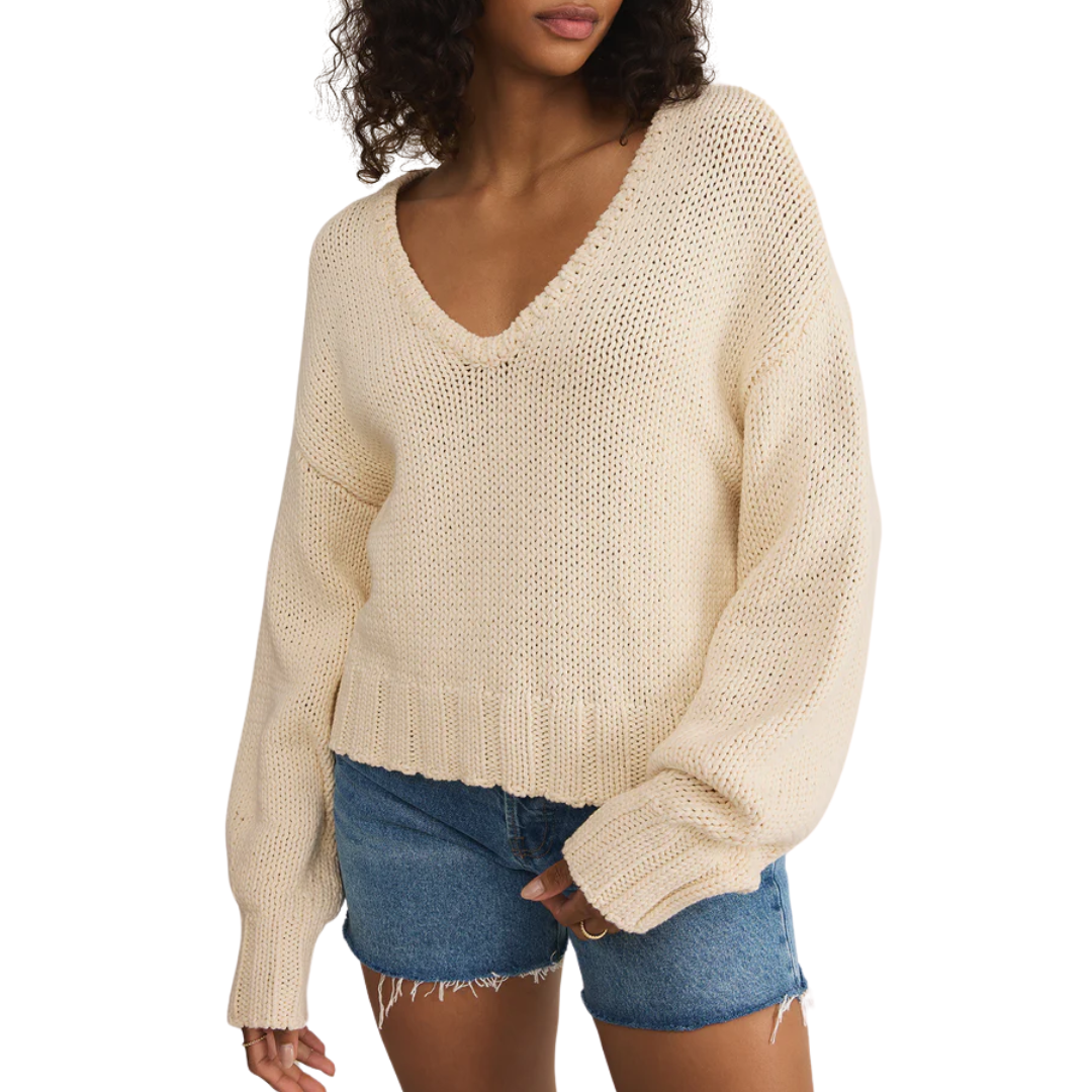 Vida Reversible Sweater in Sea Salt