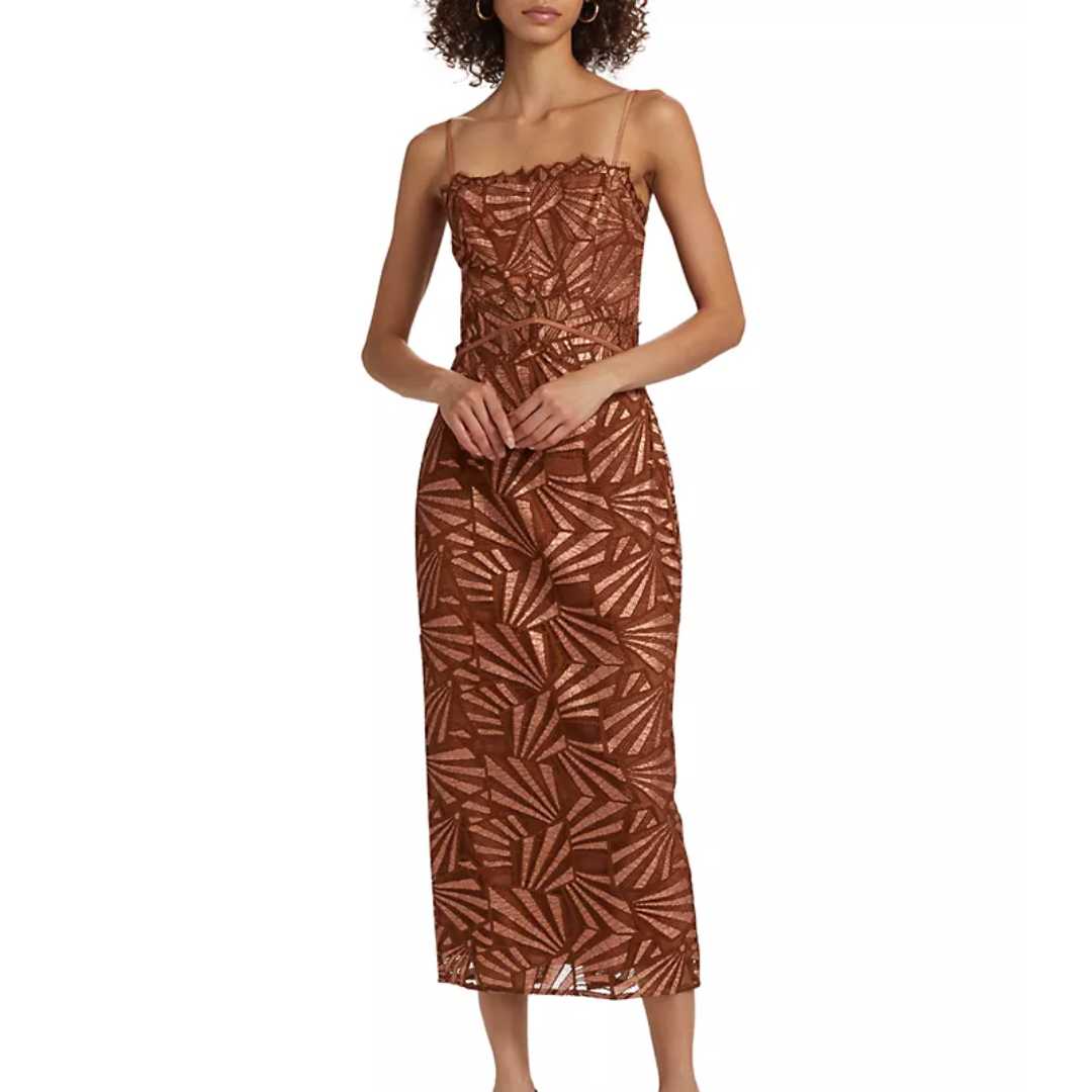 Nonie Dress in Bronze Lace