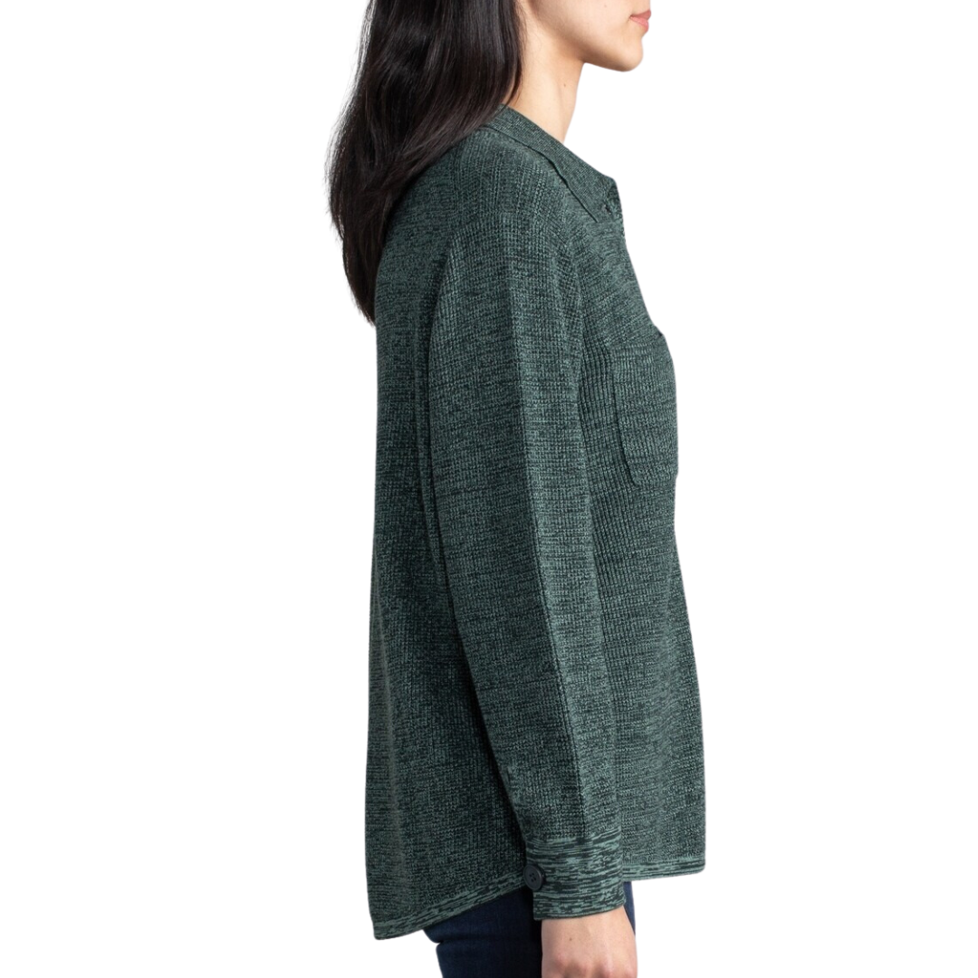 Waffle Shacket in Forest