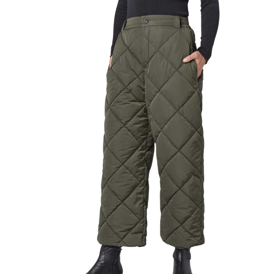 Mika Quilted Pant in Olive