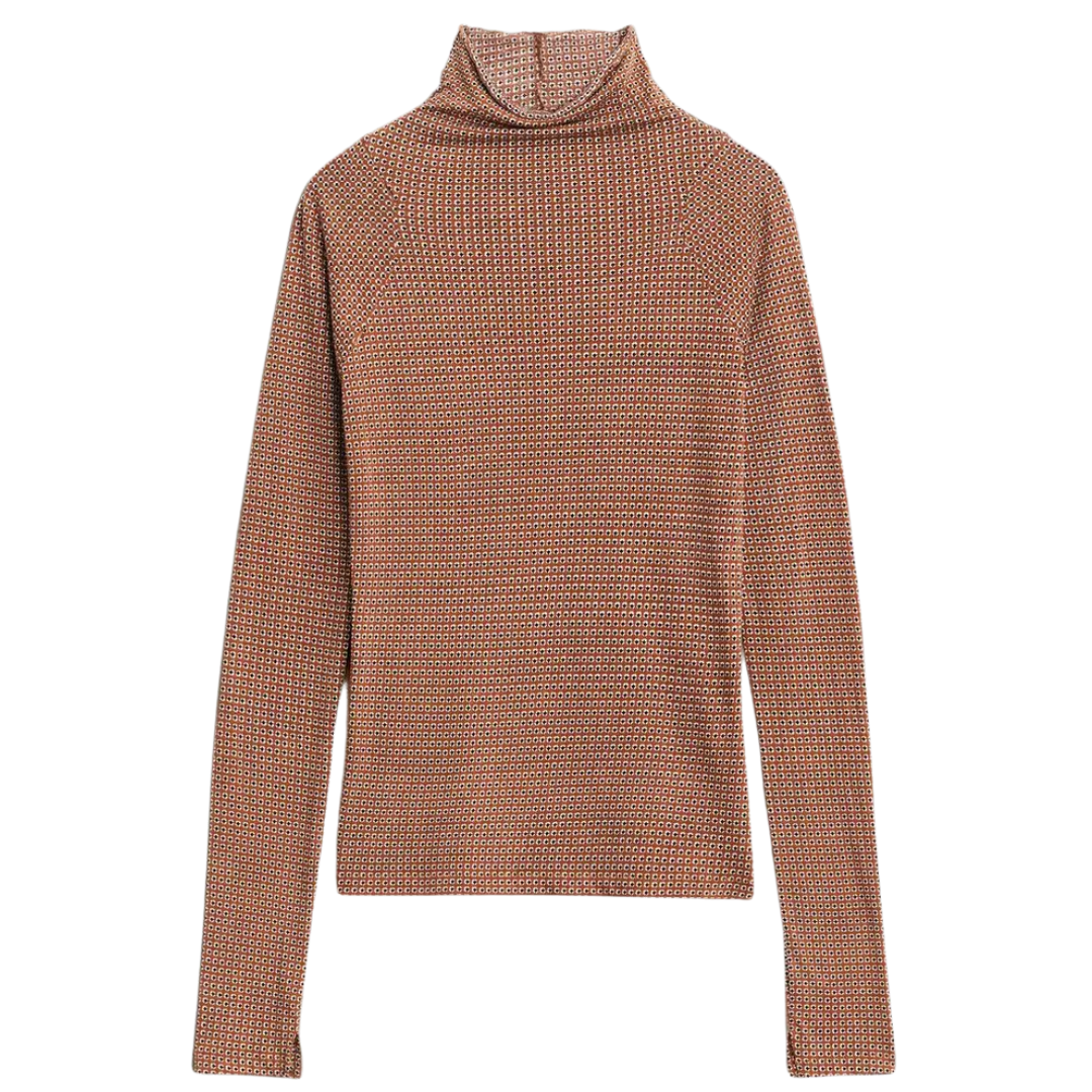 Shaw Cotton Paneled Long Sleeve in Brown Multi