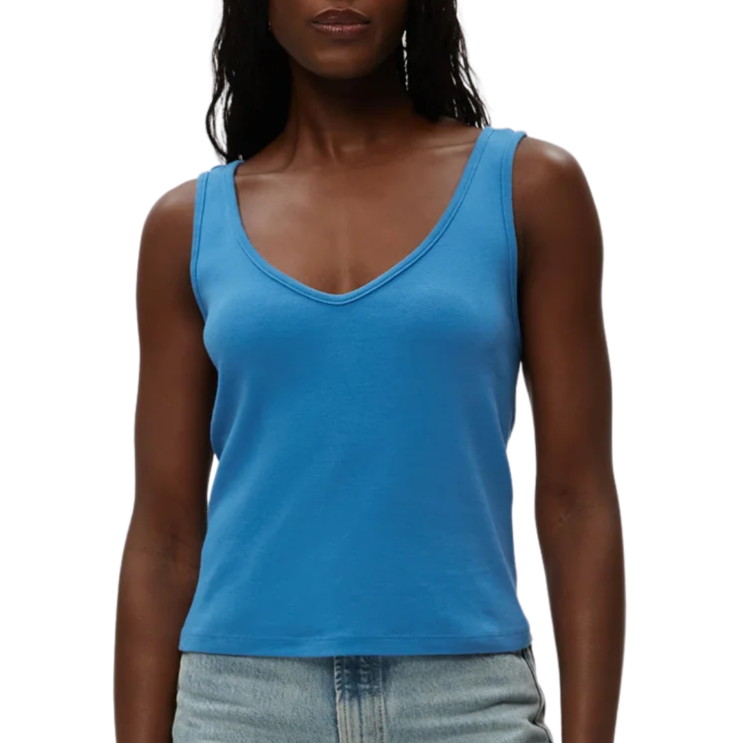 Sloan V-Neck Tank in Ocean