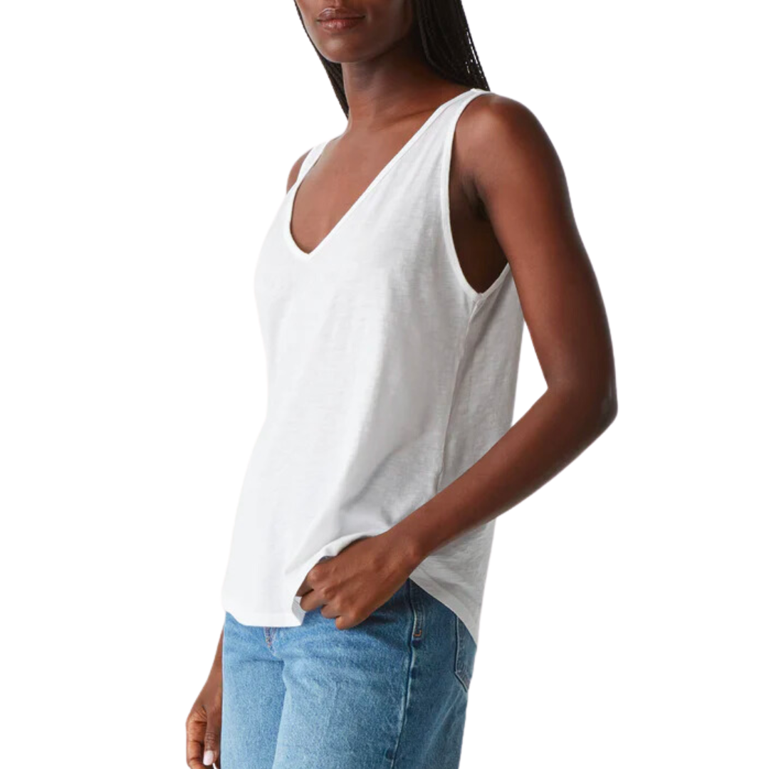 Scarlett V-Neck Tank in White