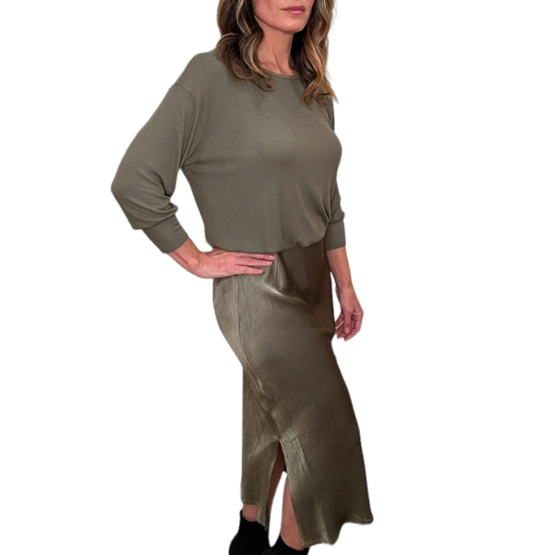 Nadia 2-In-1 Dress in Olive