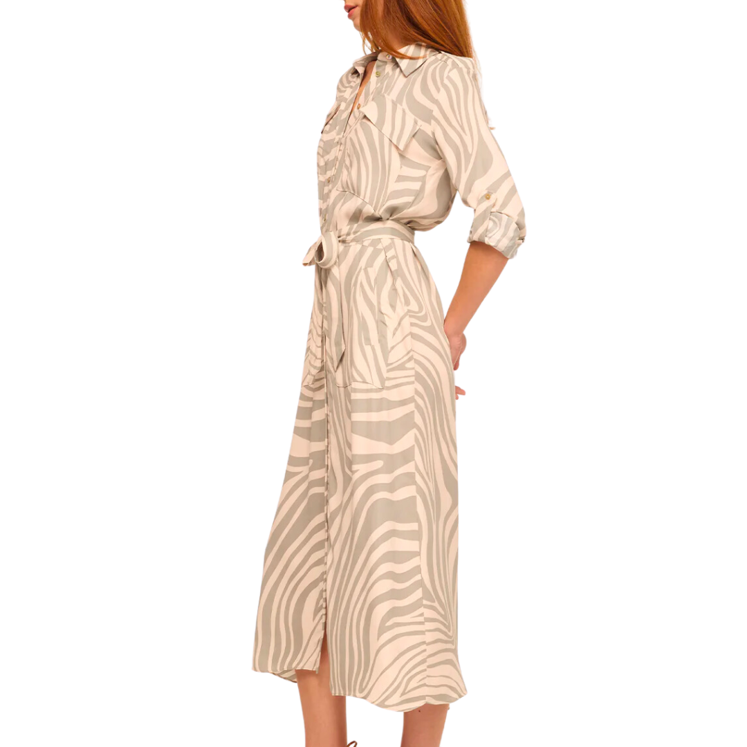 Montana Dress in Abstract Zebra