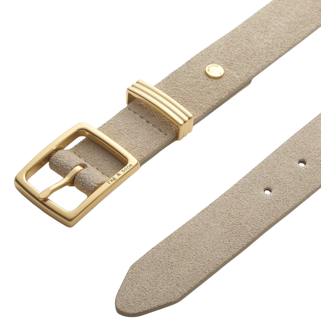 X Boyfriend Belt 2.0 in Taupe Suede