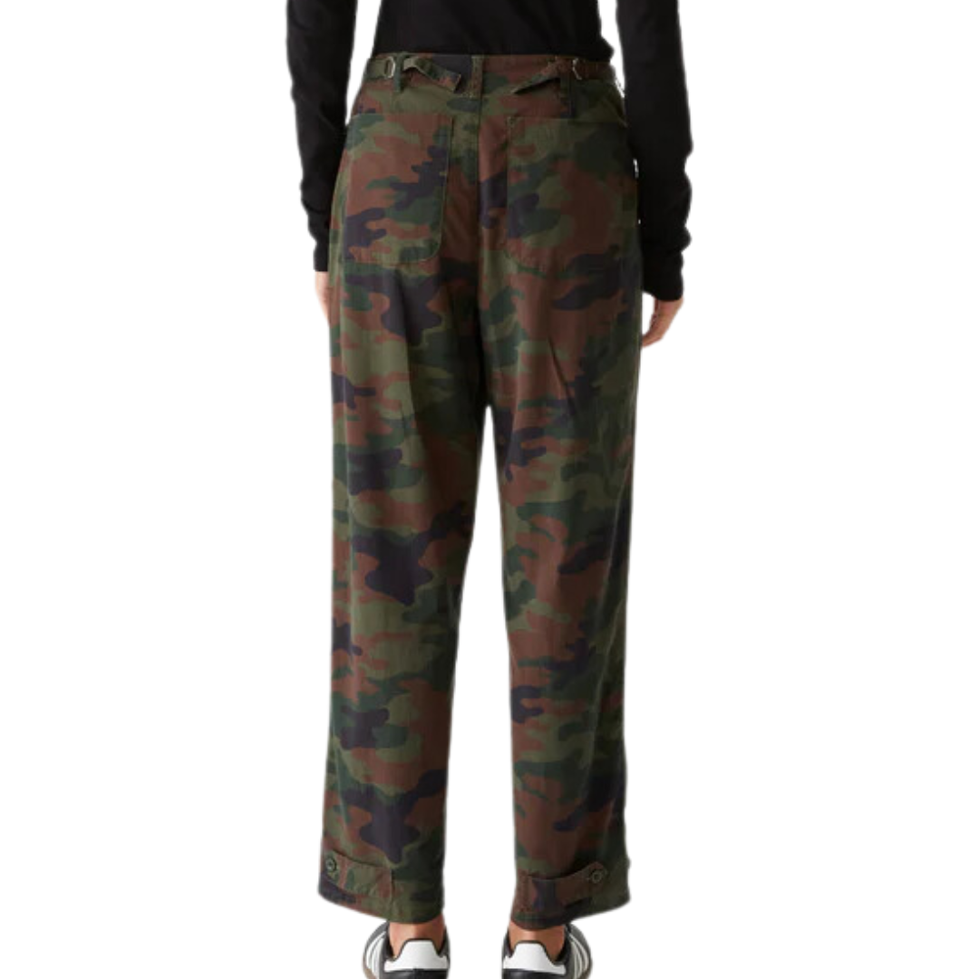 Maxine Twill Camo Convertible Pant in Olive Combo