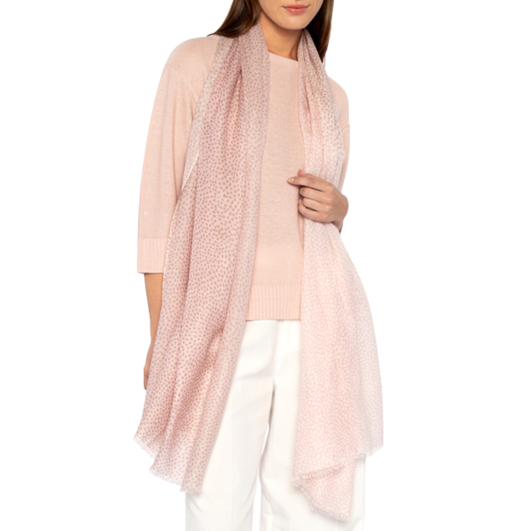 Dots Print Scarf in Blush Multi