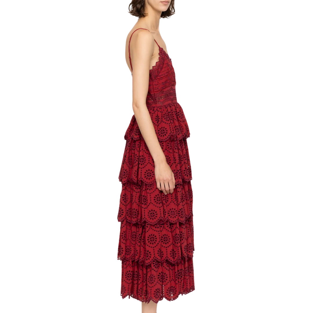 Lainey Dress in Red