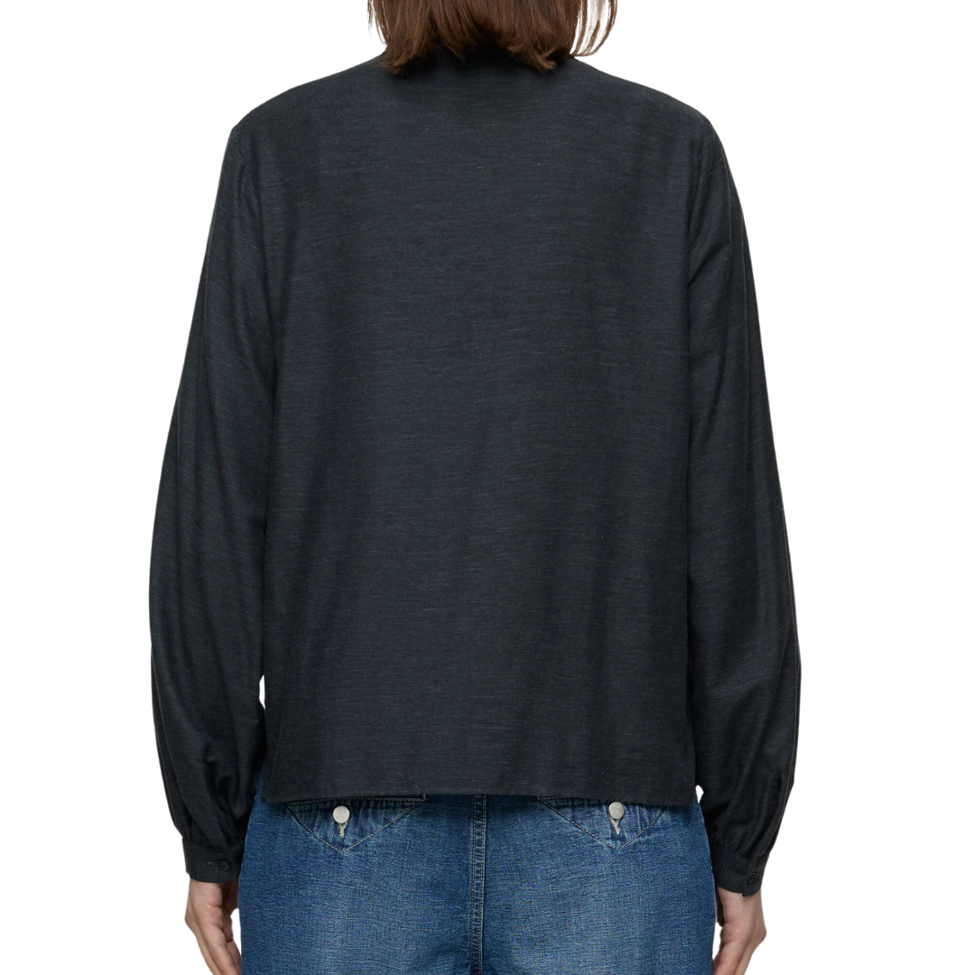 Flared Blouse in Black