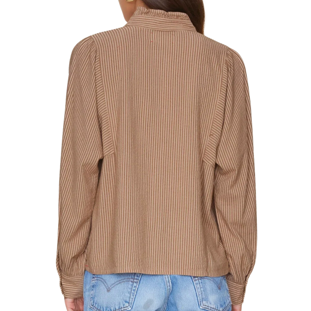 Serafina Shirt in Fawn Stripe