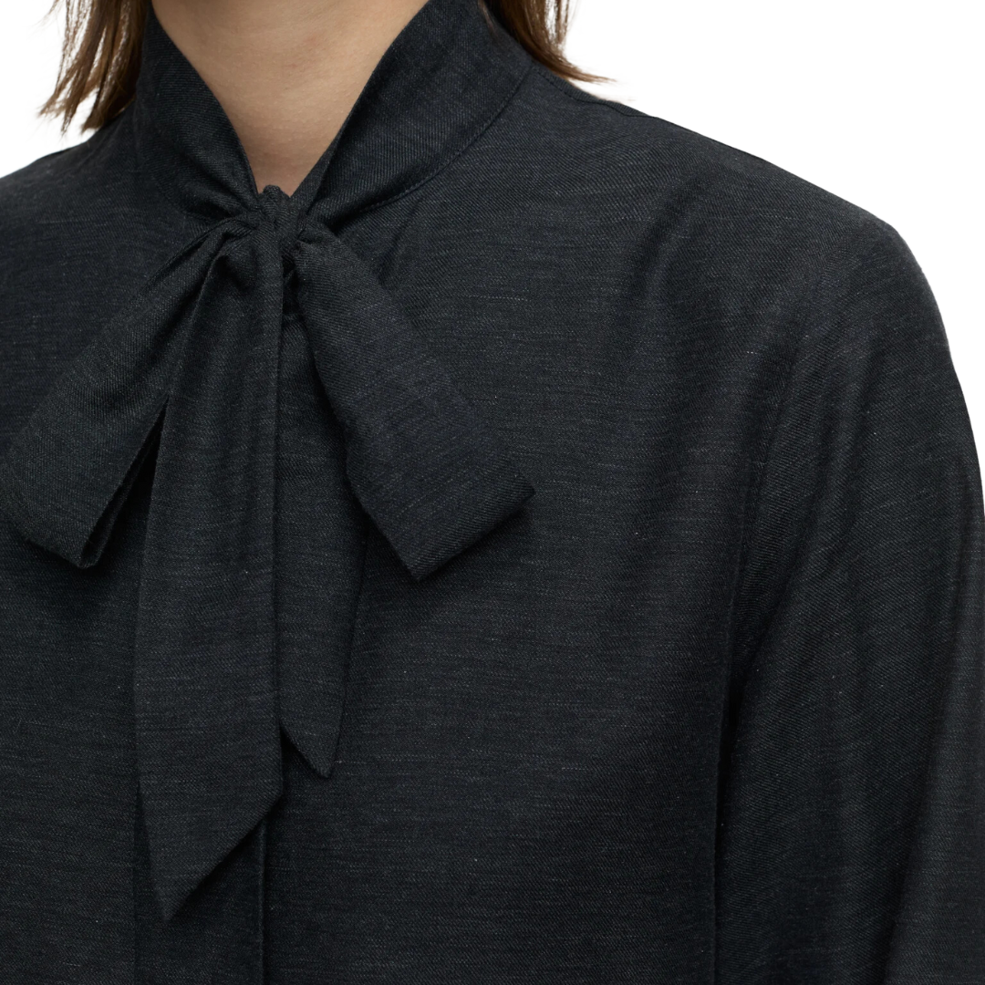 Flared Blouse in Black