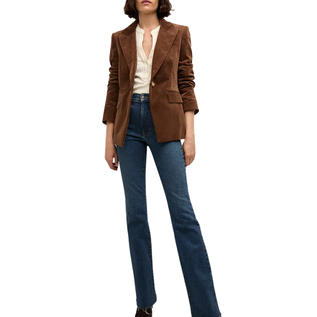 Reagan Corduroy Dickey Jacket in Dark Cocoa