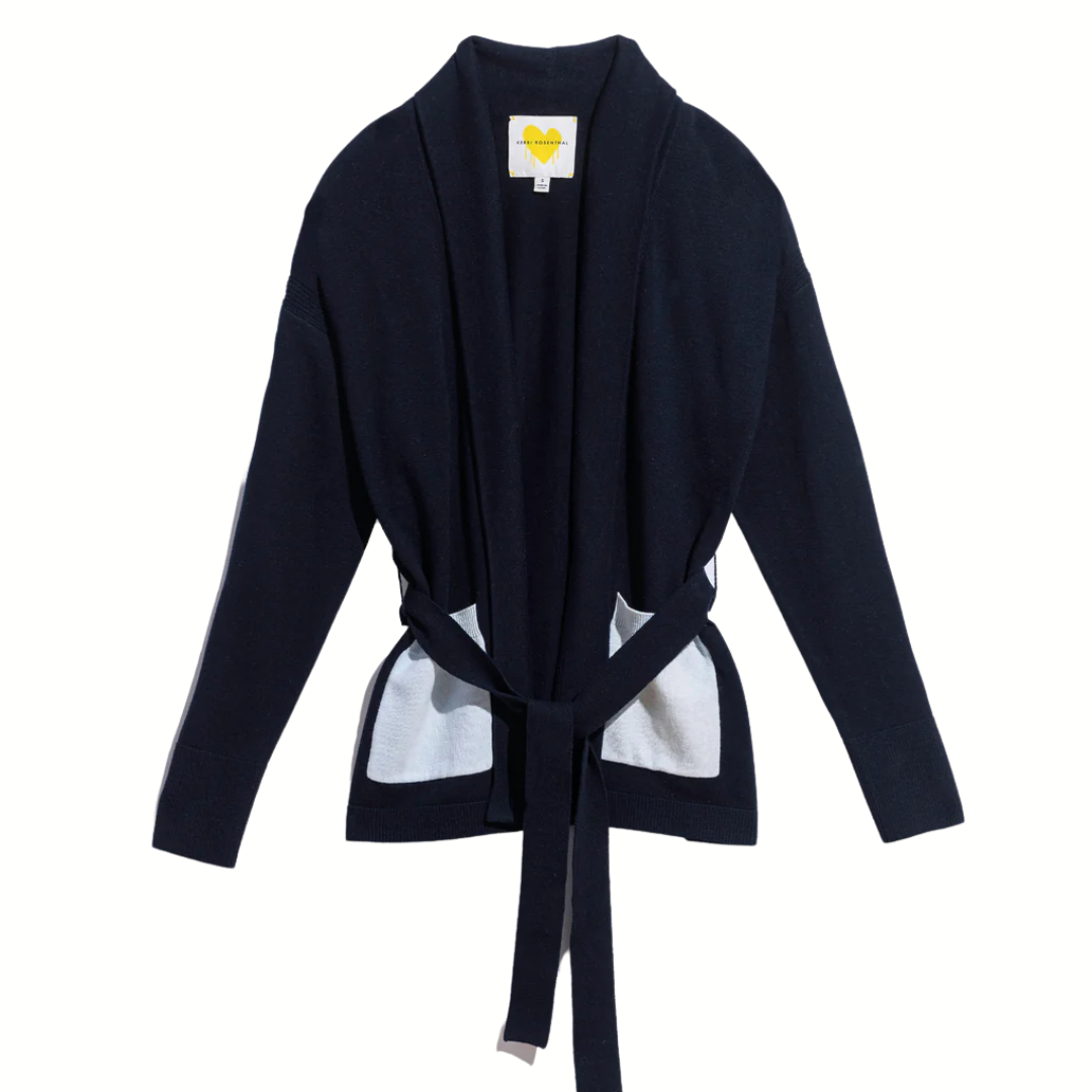Yvonne Shawl Collar Popcket in Indigo