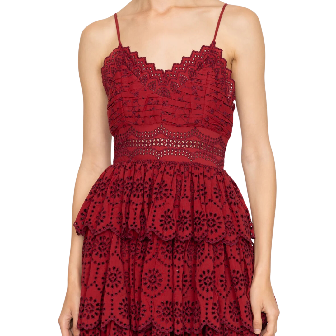 Lainey Dress in Red