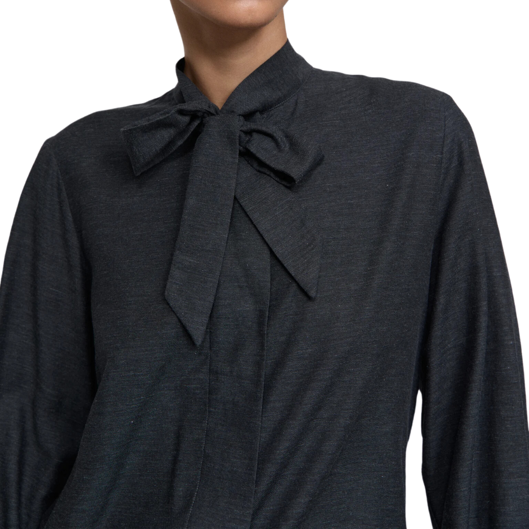 Flared Blouse in Black