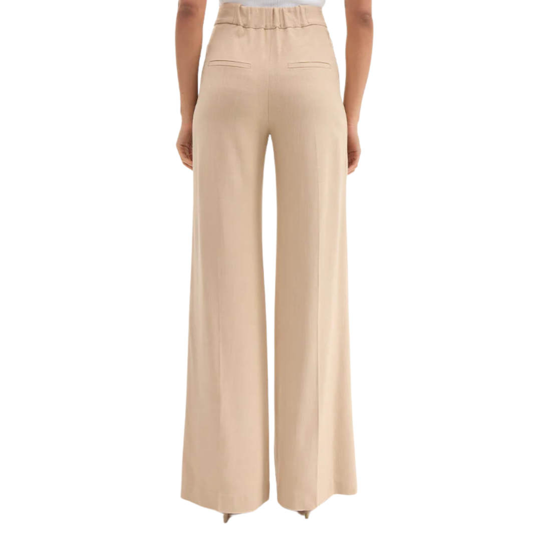 Marbeau Wide-Leg Pant in Stone Khaki