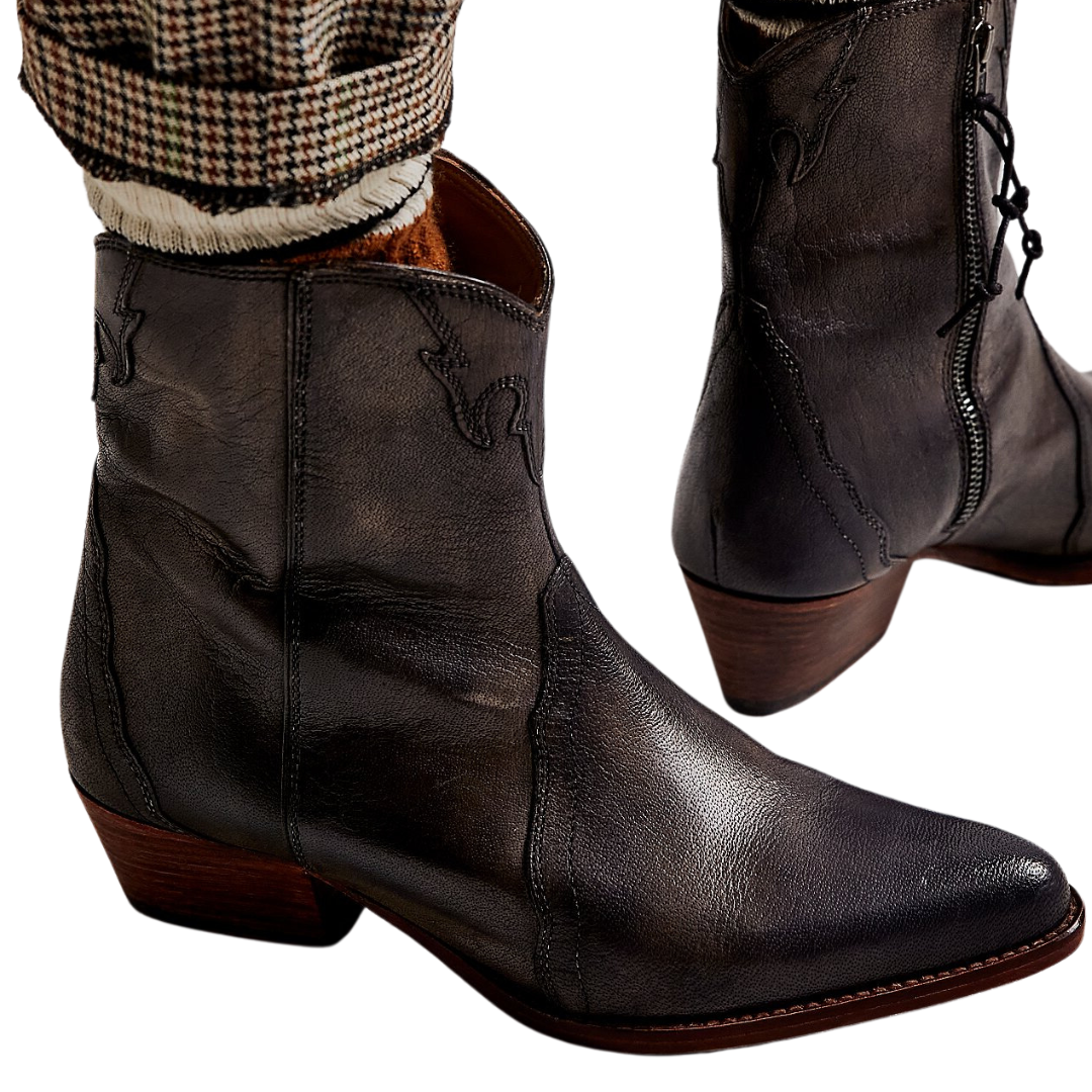 New Frontier Western Boot in Carbon