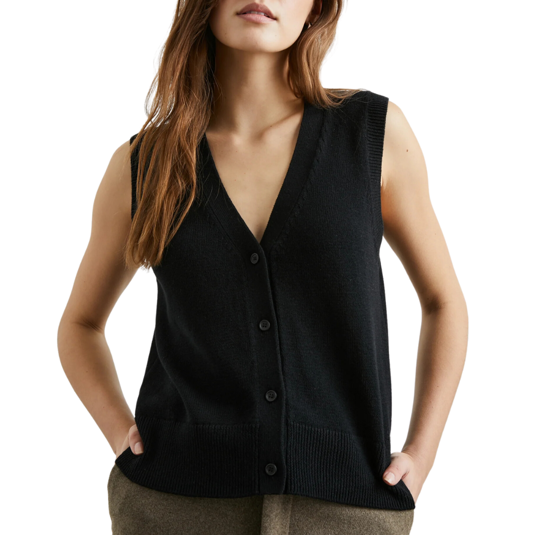 Annika Vest in Jet Black
