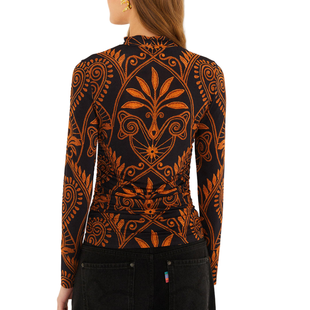 CORNELY AINIKA BLACK JERSEY BLOUSE