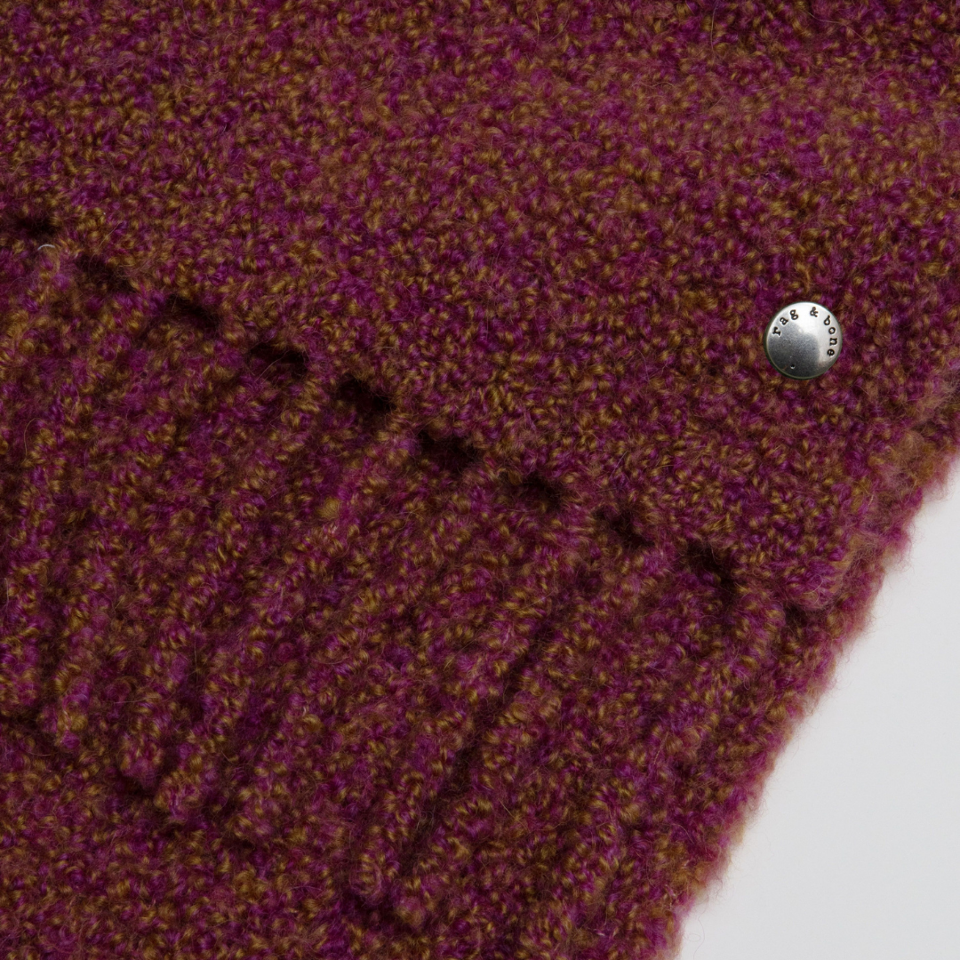 Rag & Bone Sloane Boucle Scarf in Deep Violet