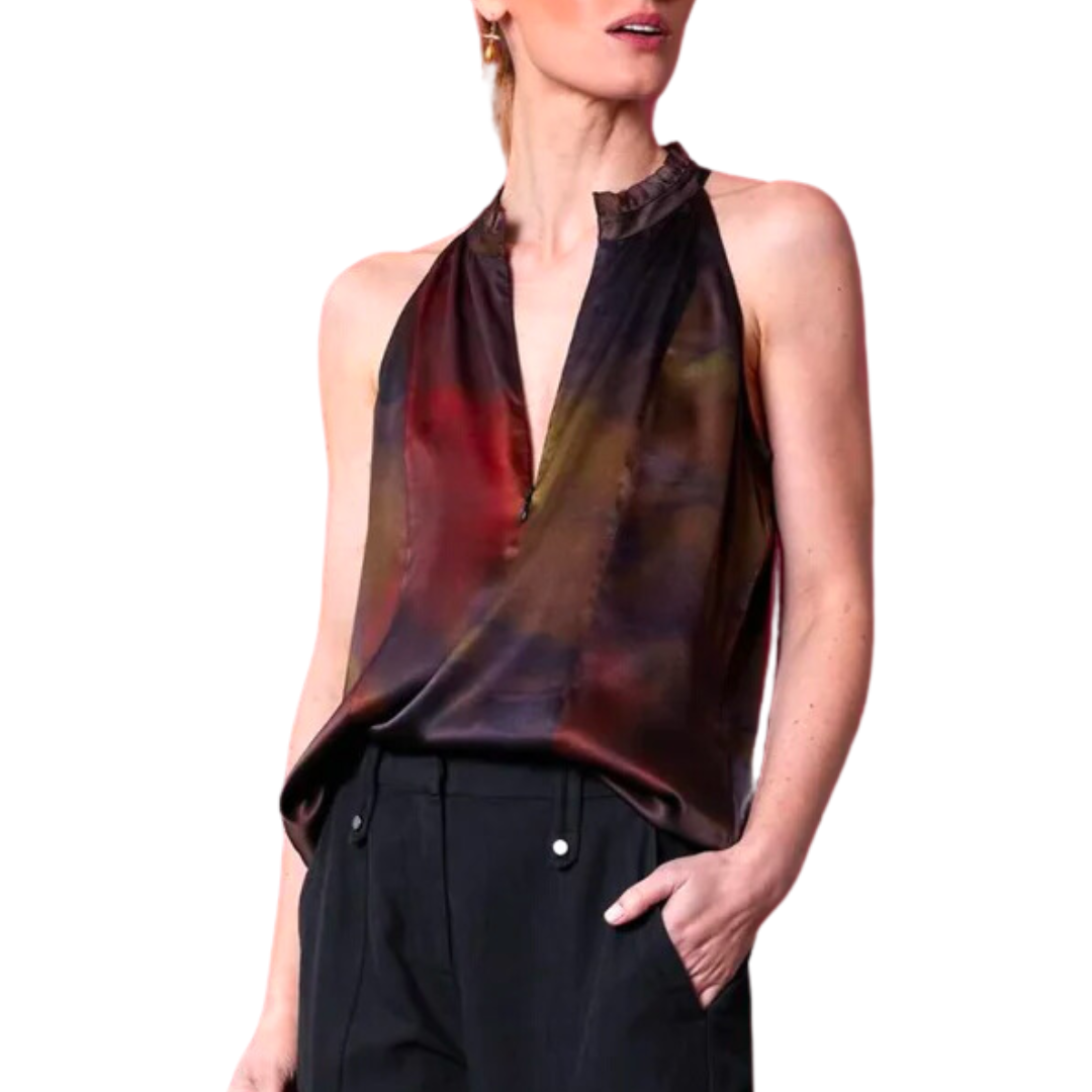 Go Scuba Cutaway Top in Grassy Knoll