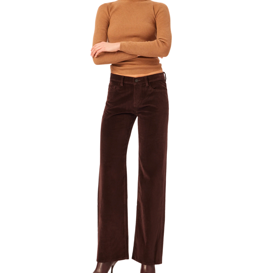 Drue Straight Low Rise Vintage 32" in Dark Mocha