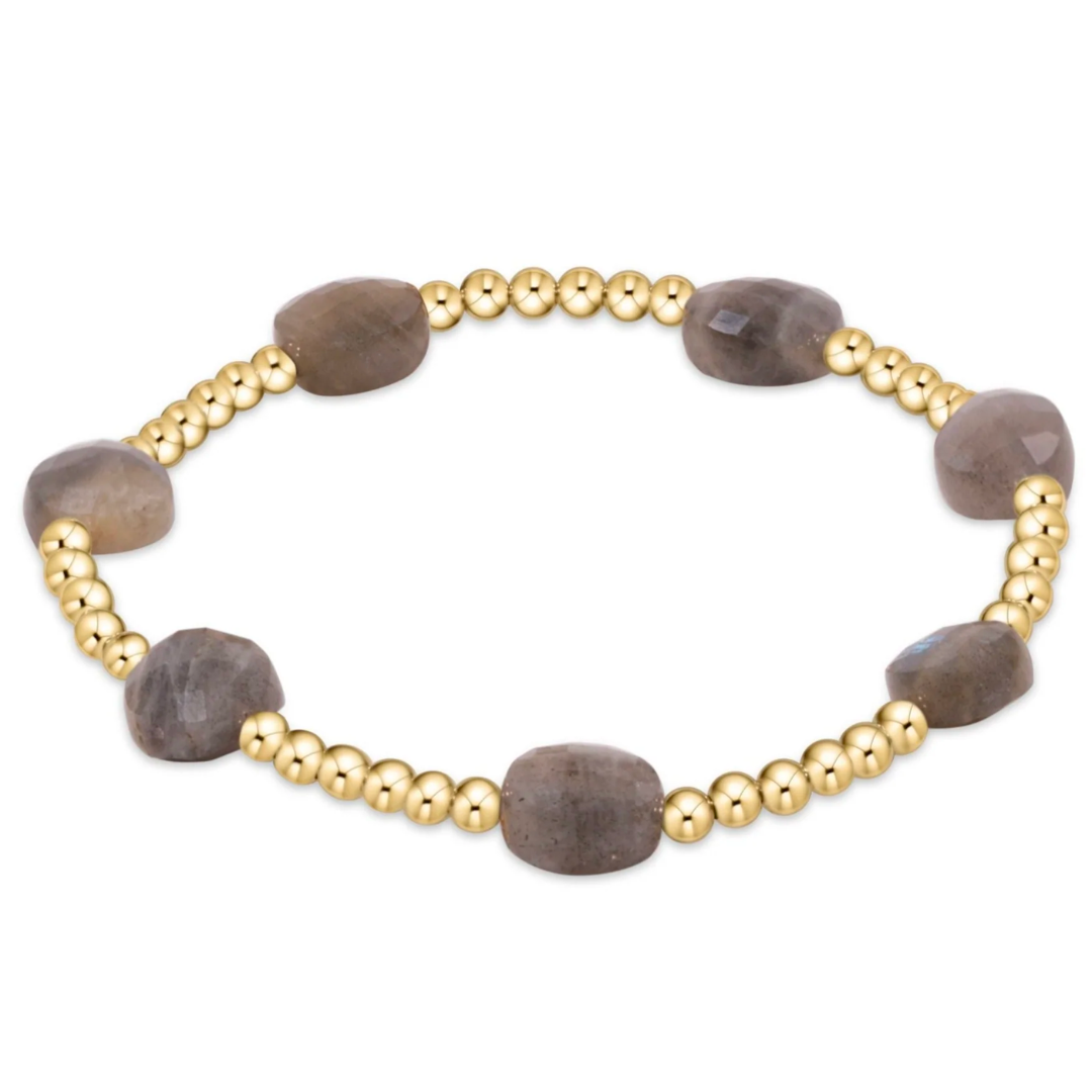 Admire Gold 3mm Bead Bracelet in Labradorite