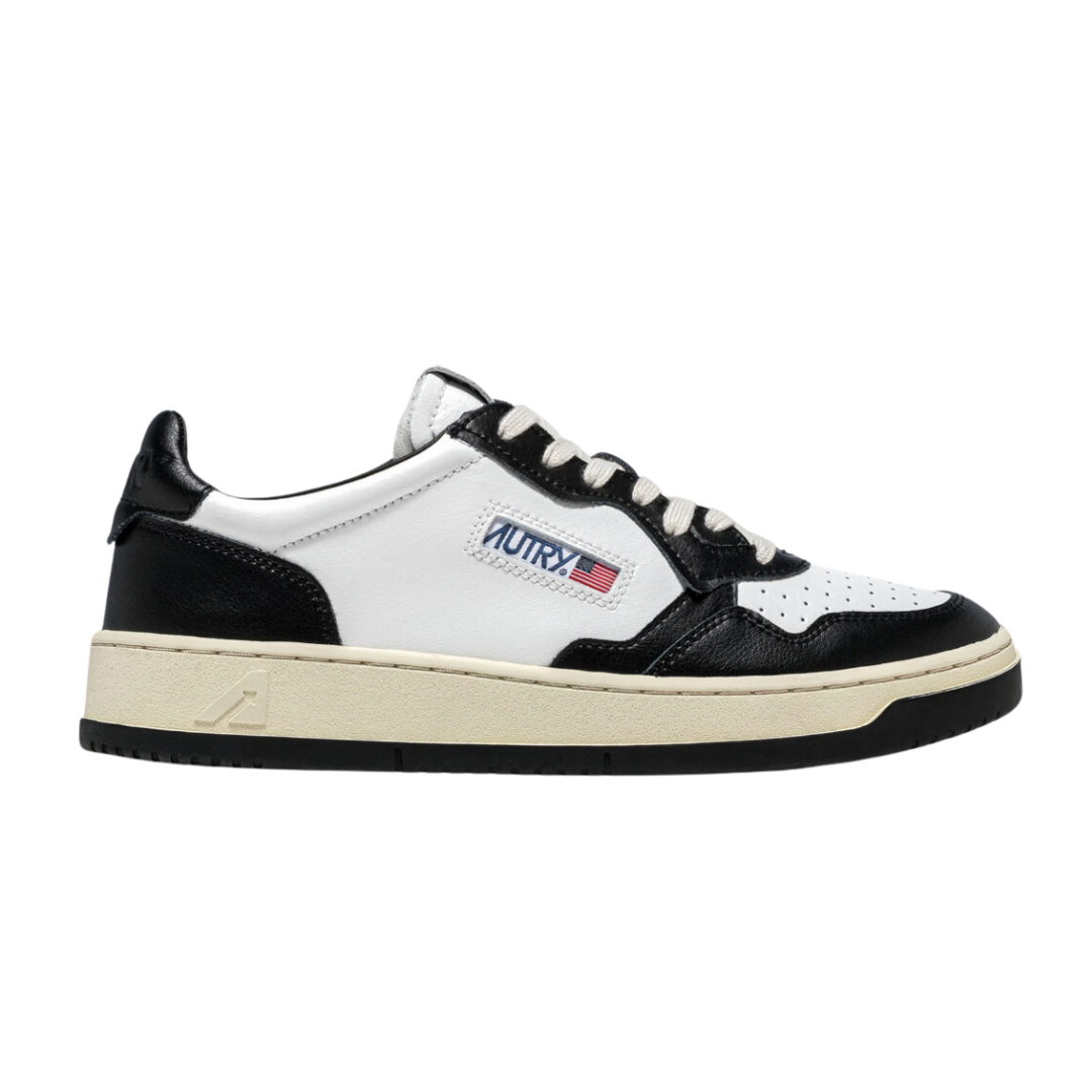 Medalist Low Sneakers in White and Black