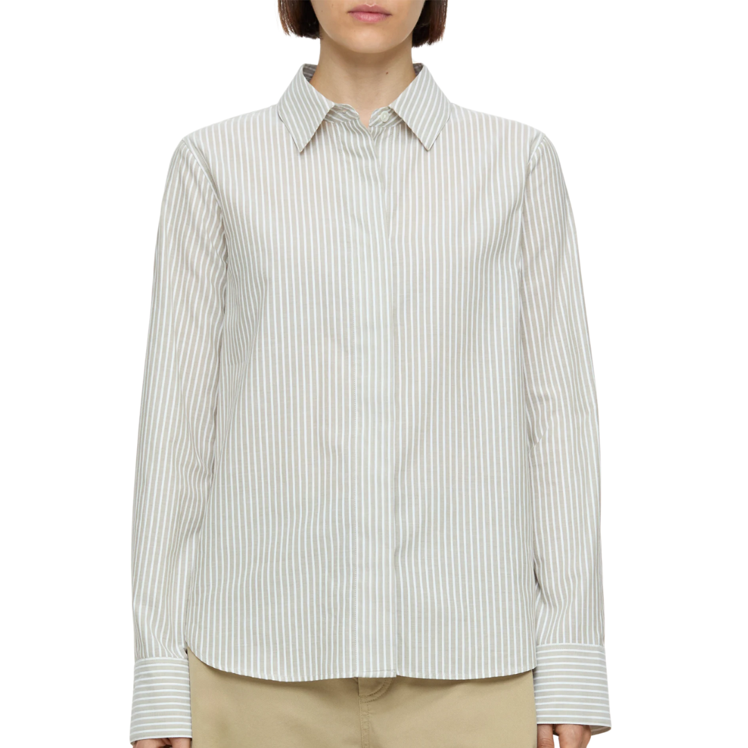 Cotton Voile Blouse in Warm Sand