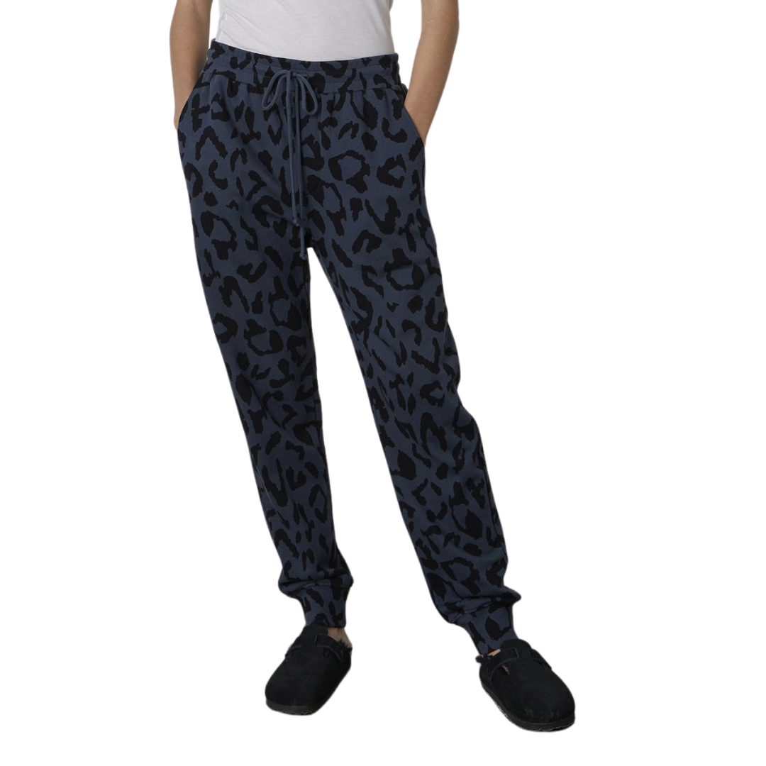 Gwen Blue Leopard Joggers