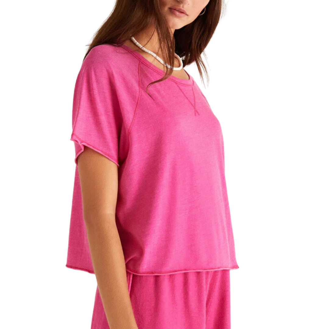 Early Bird Vintage Tee in Fiesta Fuchsia