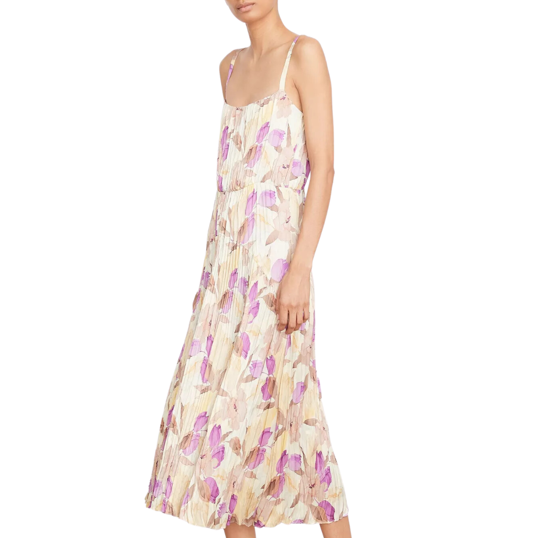 Nouveau Magnolia Crushed-Satin Camisole Dress in Sun Dew