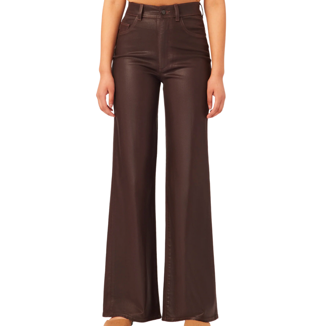 Hepburn Wide Leg High Rise Vintage in Dark Mocha