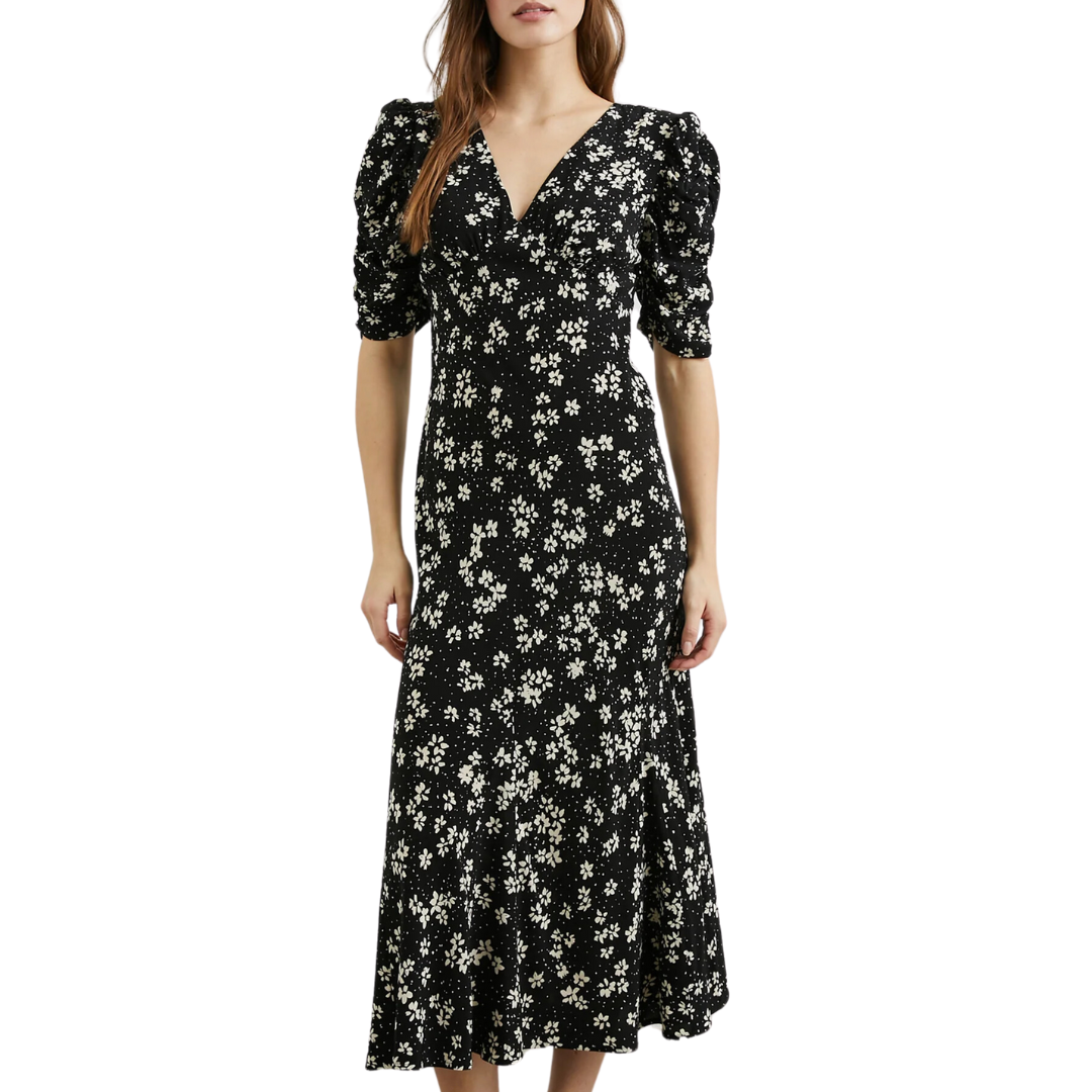 Zariah Dress in Noir Floral
