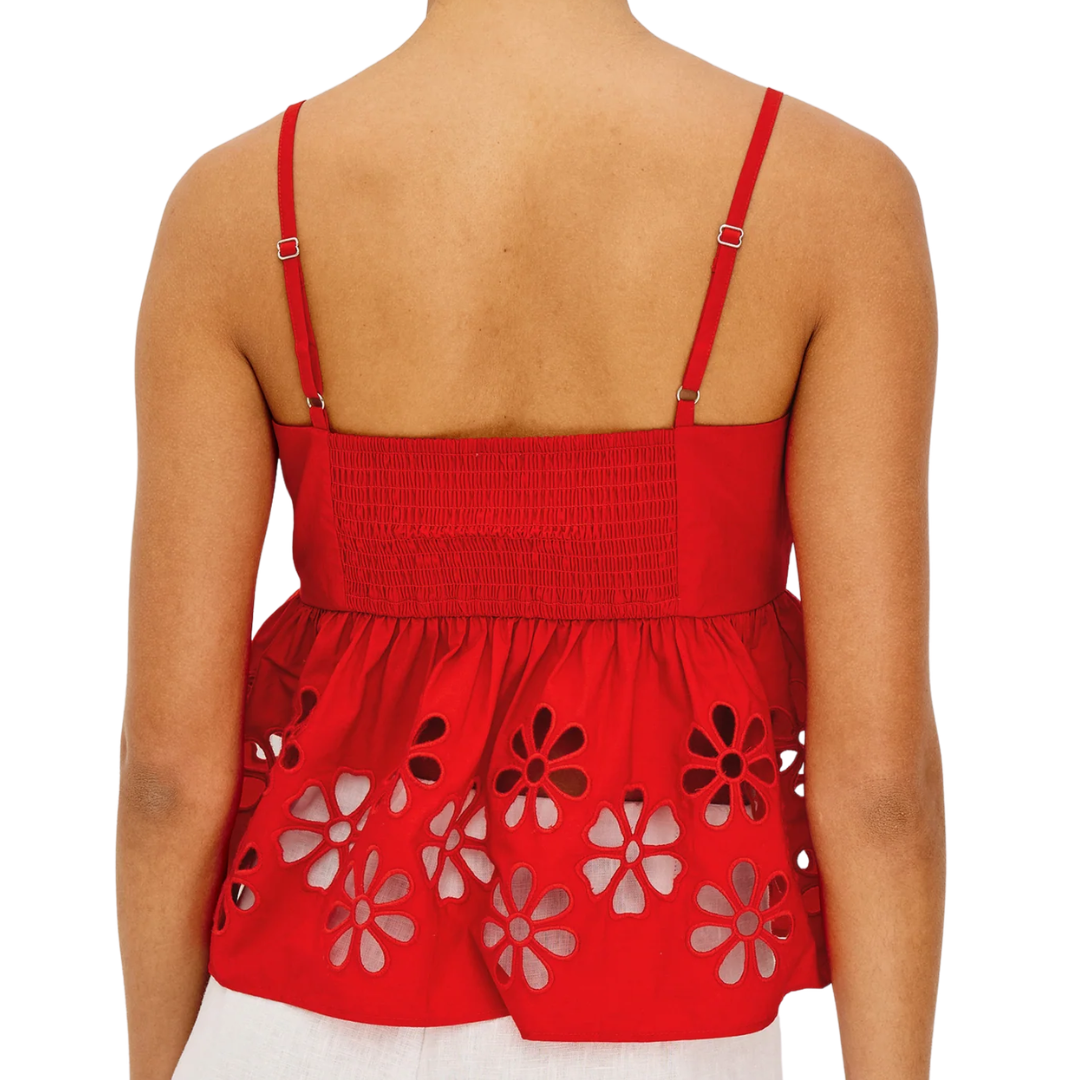 Meru Top in Scarlet