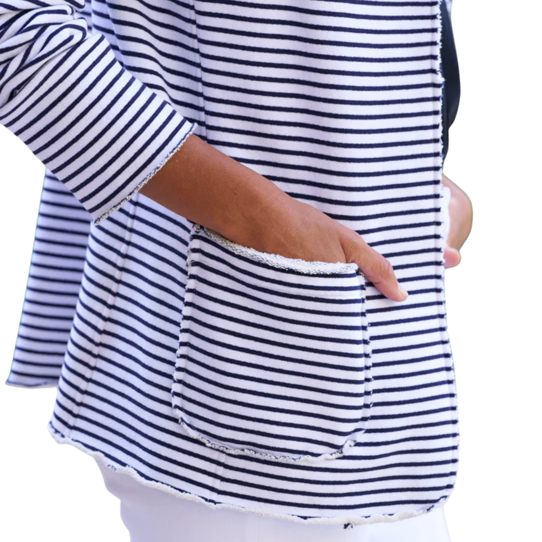 Dublin in Navy French Stripe