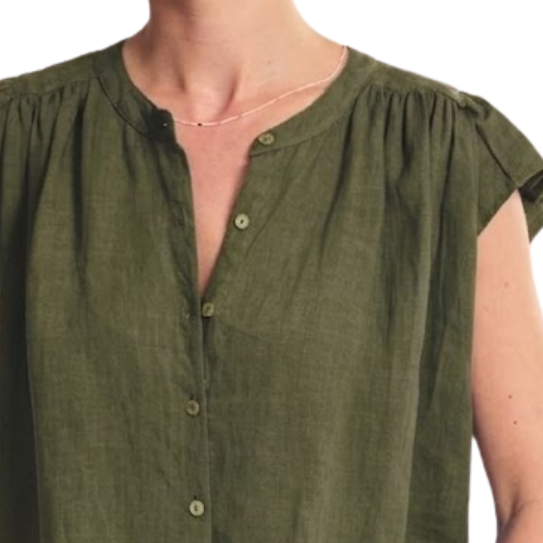 Janey Linen Top in Tootsie