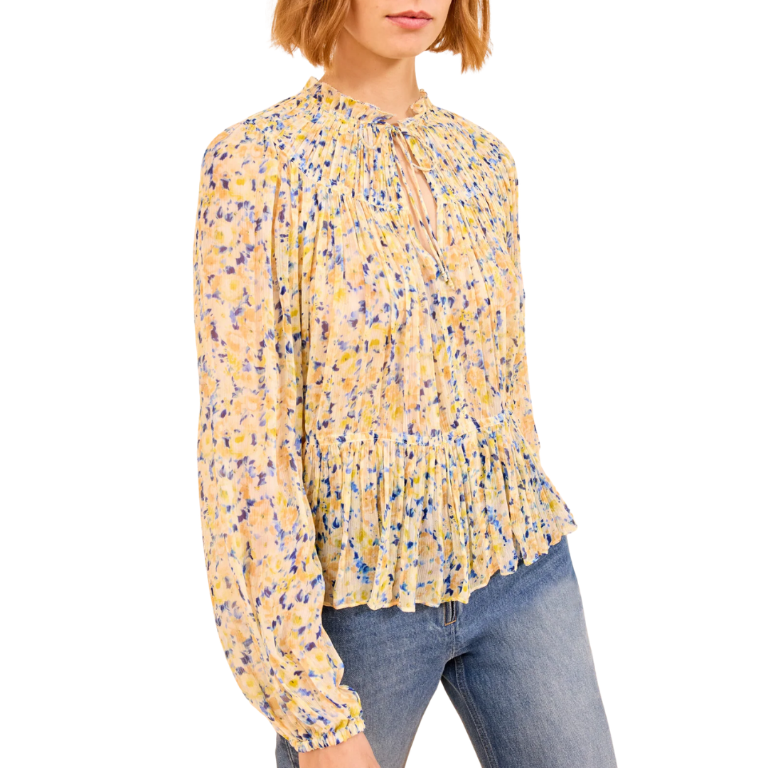 Leandra Silk Blouse in Daffodil