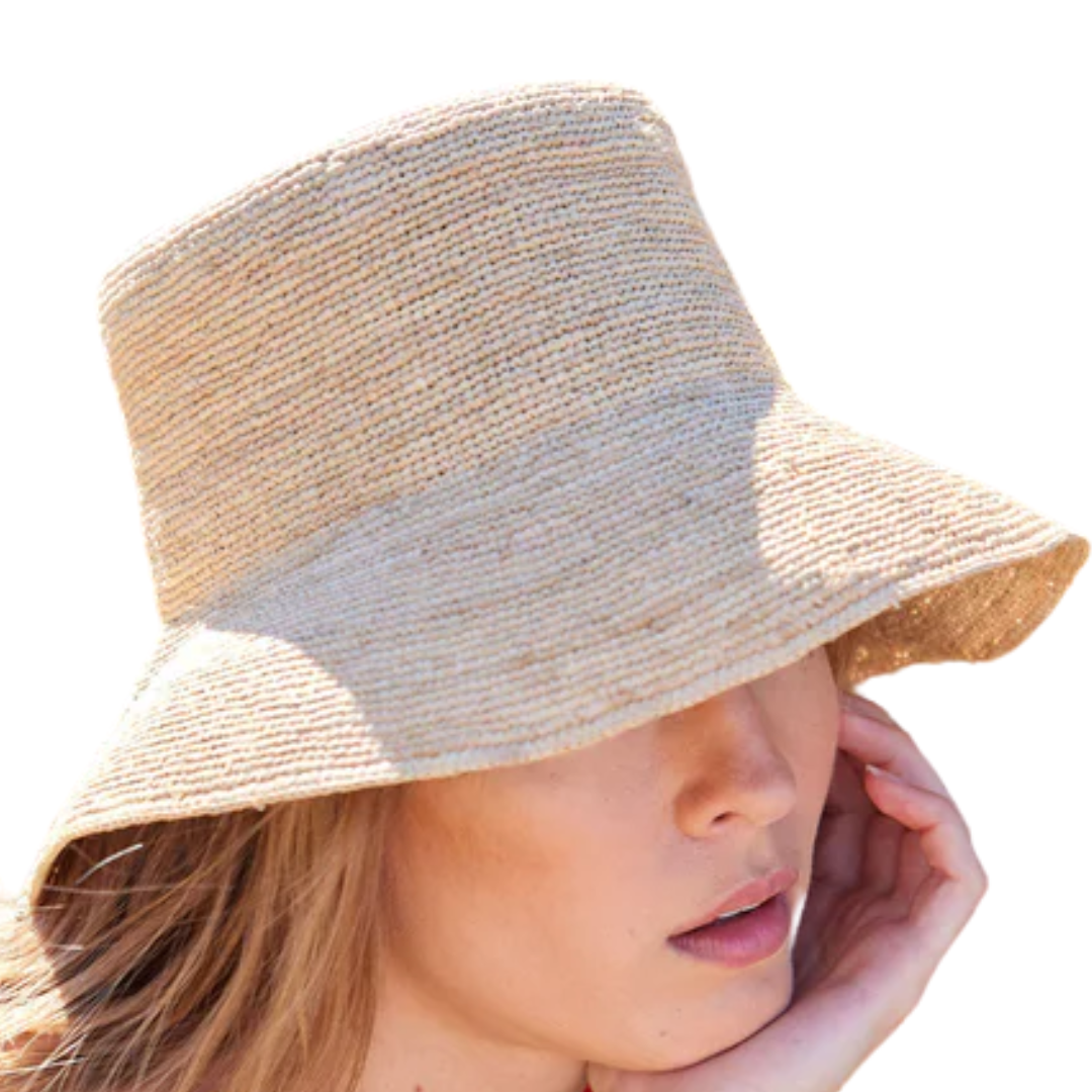 Chic Crochet Bucket Hat in Natural