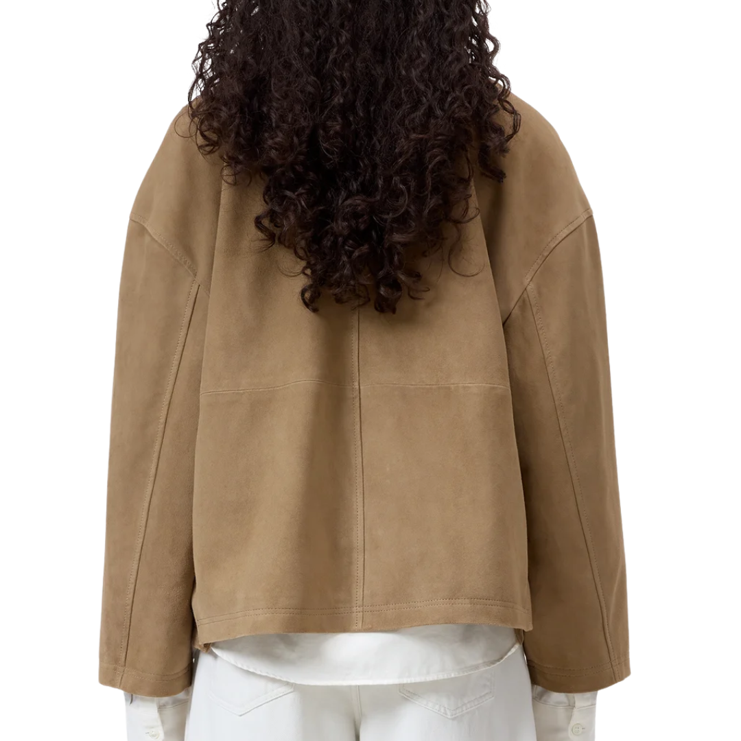 Goatskin Country Jacket in Sand Beige