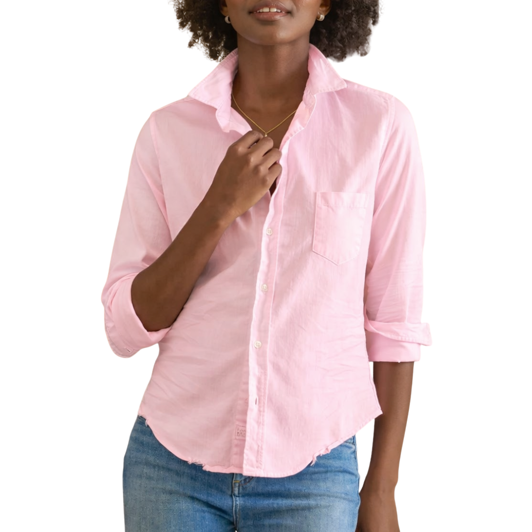 Barry Tailored Button Up Shirt in Petal Denim