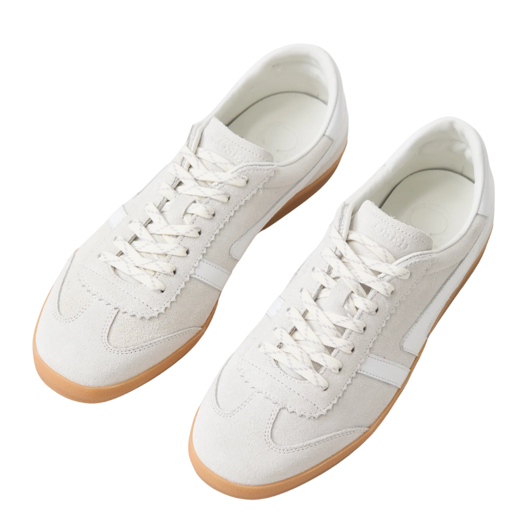 Suede Sneaker in White
