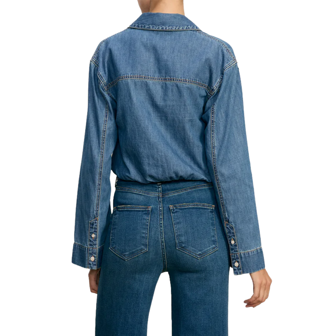 Timothy Denim Shirt in Ripple Hazel