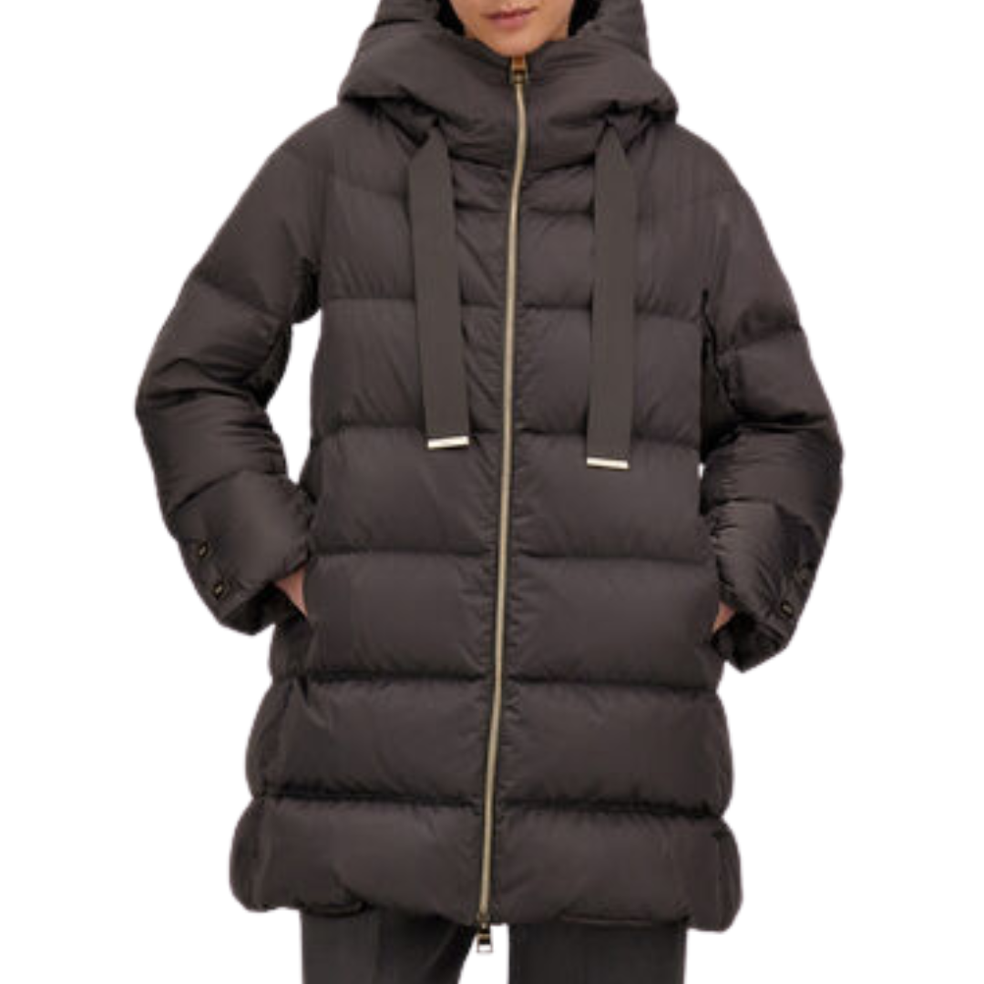A-Shape Jacket in Satin in Anthracite