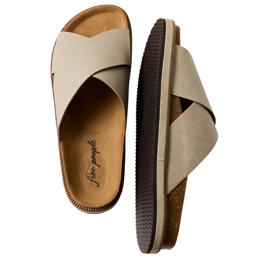 Sidelines Footbed Sandals in Dove Grey