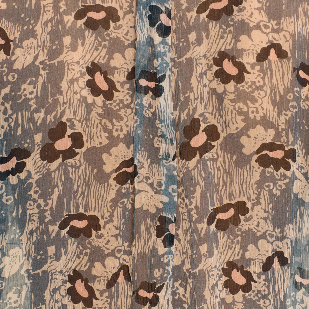 Chance Water Flower Shirt in Medium Blue